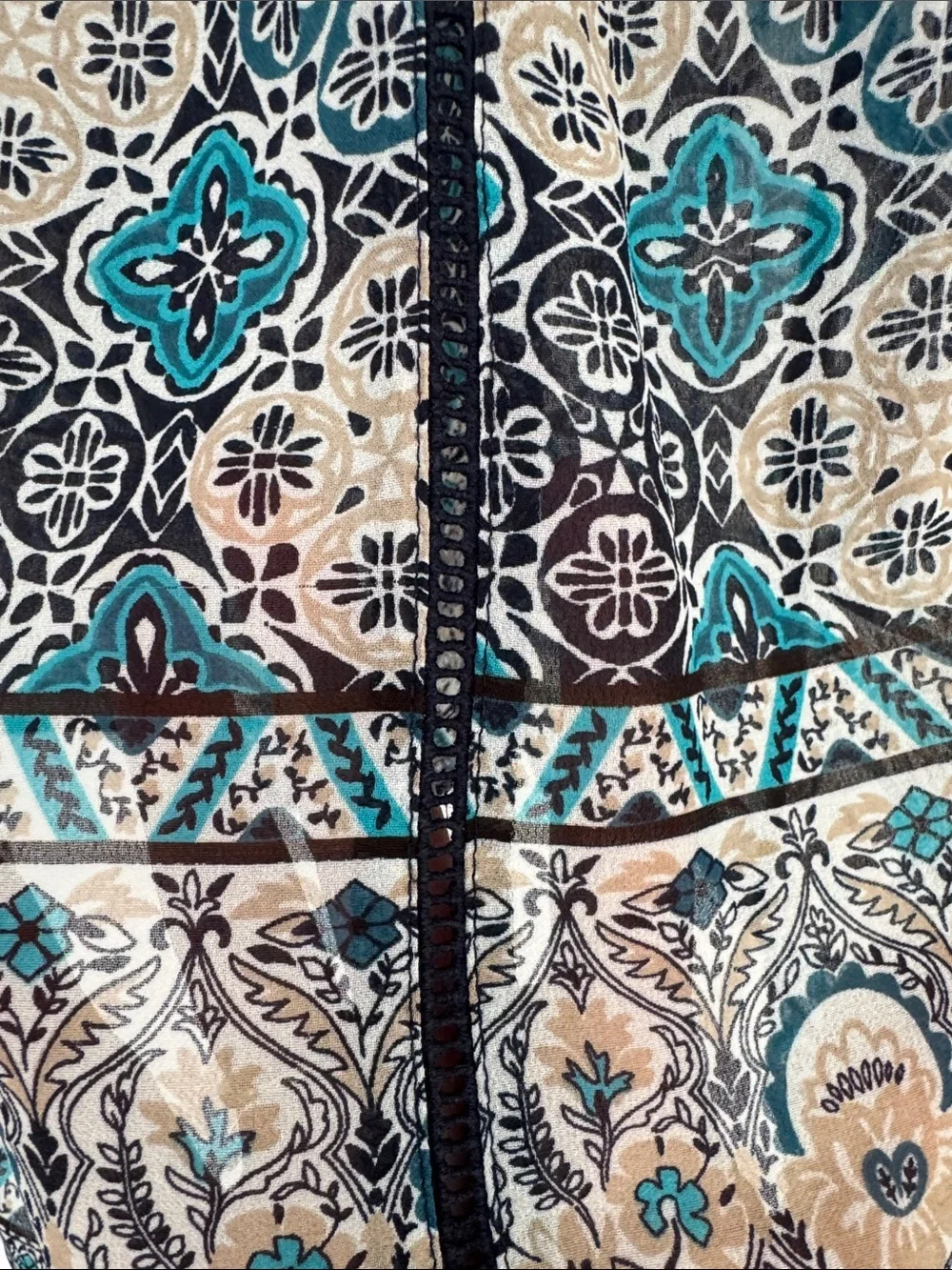 Croft & Barrow Geo Floral Boho tunic - Picture 4 of 9